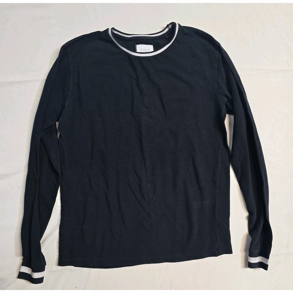 denim and flower ricky singh‎ Long Sleeves Shirt Men's M Black  White